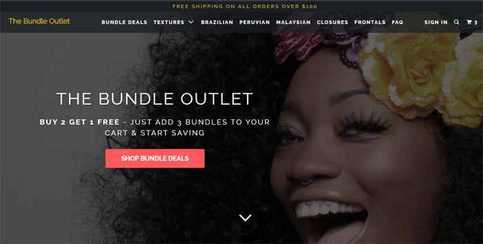 bundle outlet hair website