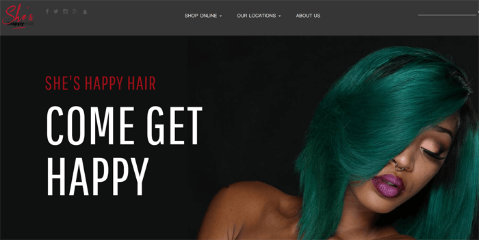 she's happy hair website