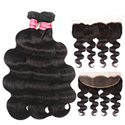 Body Wave Virgin Hair 3 Bundles With Lace Frontal Closure 13x4 Wholesale Nadula Human Hair Weave