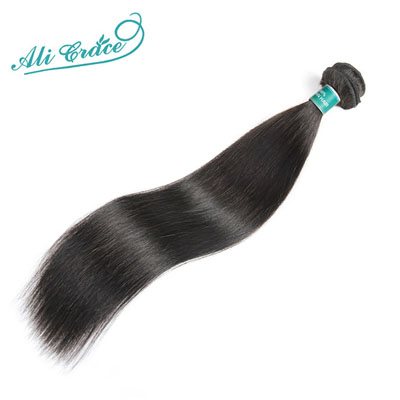 ALI GRACE Hair Brazilian Straight Human Hair Bundles 1/3/4 Pcs Straight Hair Bundles 30 32 34 Inch Remy Hair Weave Natural Color