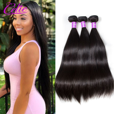 Celie Hair Straight Brazilian Hair Weave Bundles 10-30 inch Brazilian Hair Extensions Remy Human Hair Bundles Deals