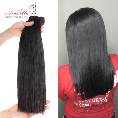 Arabella Super Double Drawn Virgin Hair Bundles Brazilian Straight Hair For Top Customer 100% Human Hair Bundles With Closure