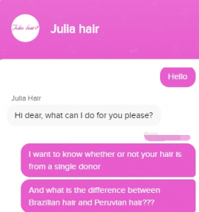 Julia Hair Customer Service