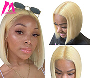 bob wig blonde 613 lace front human hair wigs hd short frontal brazilian remy straight Ombre colored 1b burgundy for black women