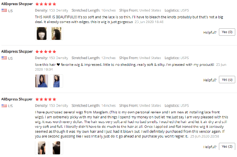 maxglam hair reviews on aliexpress