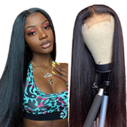 Brazilian Straight Lace Closure Wigs Pre Plucked Hairline with Baby Hair 100% Human Hair 4x4 6x6 Closure Wigs