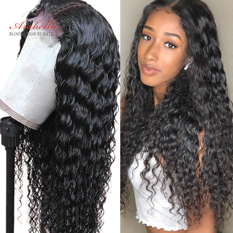 3、ARABELLA Water Wave Lace Closure Wig With Baby Hair