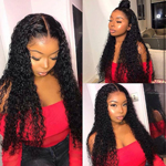 WeWave lace front human hair wigs for Black Women deep wave curly hd frontal bob wig brazilian afro short long 30 inch water wig full