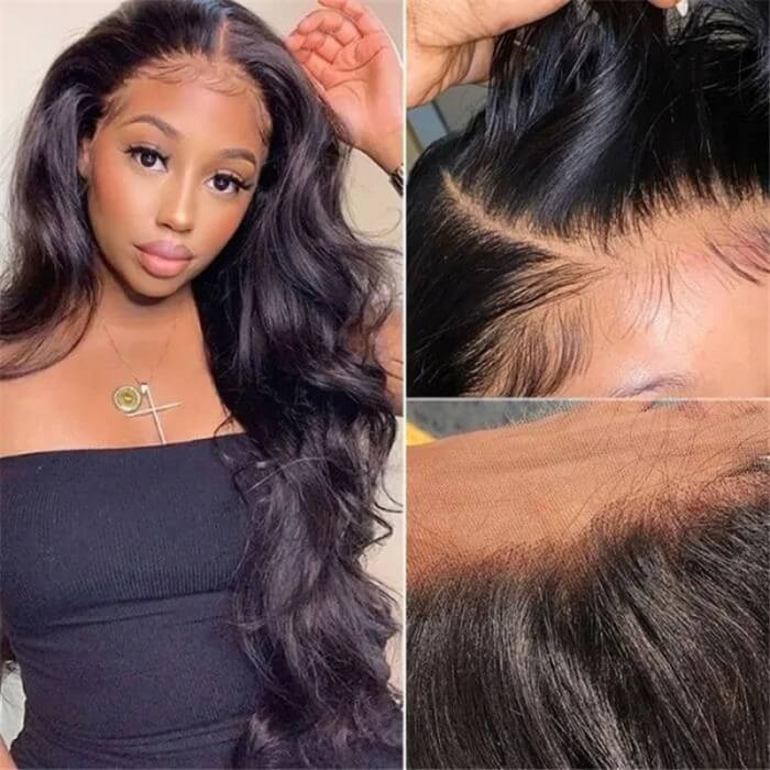 Pre Plucked Virgin Hair Body Wave HD Lace Closure Wigs Amazing Lace Melted Match All Skin Color