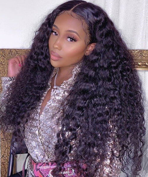 Dolago Glueless Deep Curly Lace Front Wig