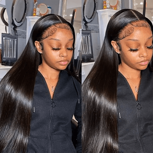 Hurela Long Straight Hair Lace Frontal Wig