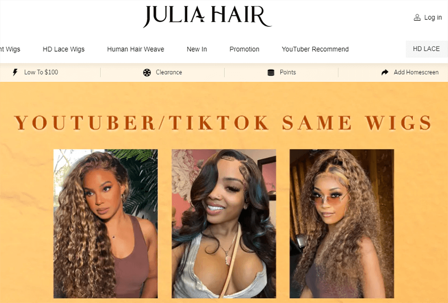 julia hair website