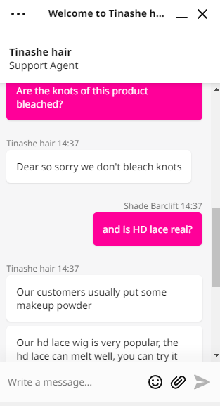 live chat of tinashe hair