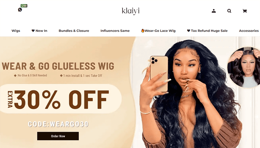 klaiyi hair wigs site