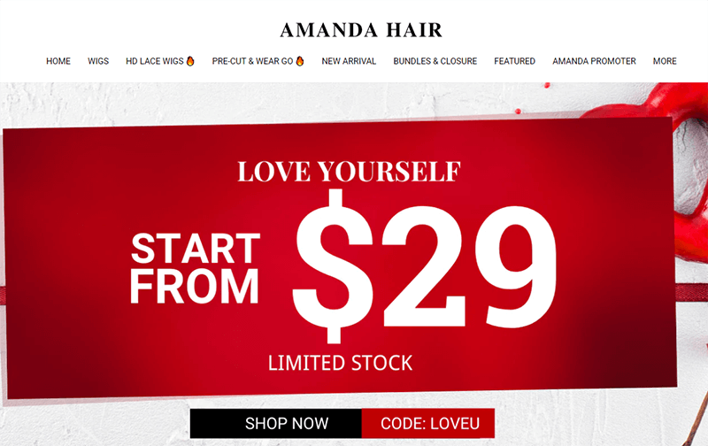 Amanda hair webiste