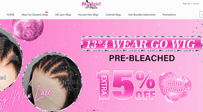 BGMgirl hair website