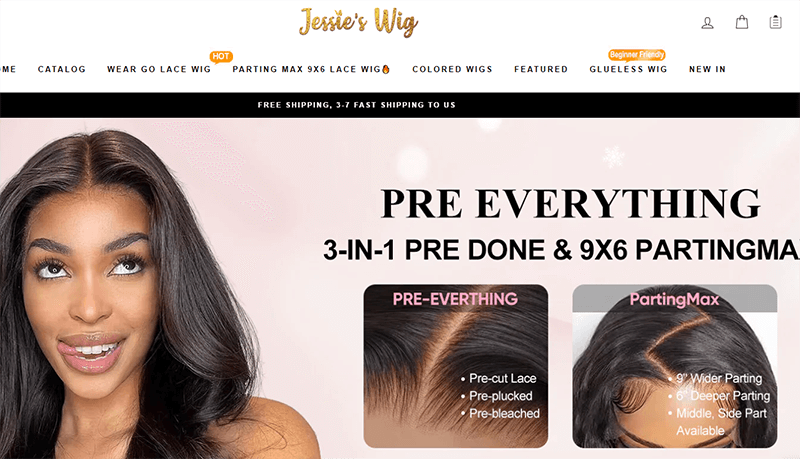 Jessie's wig website