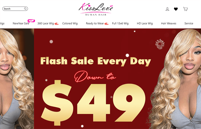 KissLove hair website
