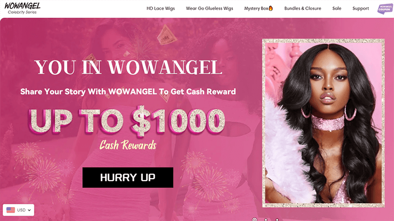 Wowangel hair website